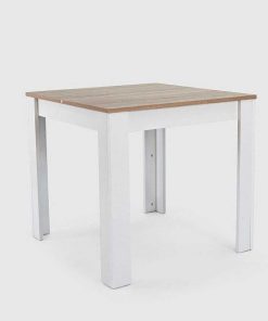 Mesas Y Sillas Easy Mobel Mesas De Comedor, Comedor O Cocina | Mesa Cuadrada De Comedor O Cocina Path 80Cm Blanco Y Cambria