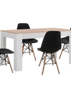 Mesas Y Sillas Easy Mobel | Mesa Extensible De Comedor O Cocina + 4 Sillas Estilo Nordico