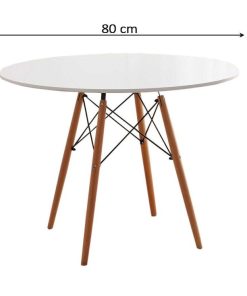 Mesas Y Sillas Easy Mobel Mesas De Comedor, Comedor O Cocina | Pack Mesa Redonda Nordica 80Cm + 4 Sillas Nordicas