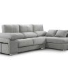 Sof S Easy Mobel | Sofa Chaise Longue Copi 280Cm. Reclinable, +2 Pufs Cyro Cemento