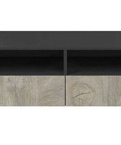 Sal N Y Comedor Easy Mobel | Mueble Tv 4 Puertas Tamiko Roble Y Negro