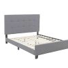 Dormitorio Easy Mobel | Cama De Matrimonio Con Somier Emily 135Cm Gris