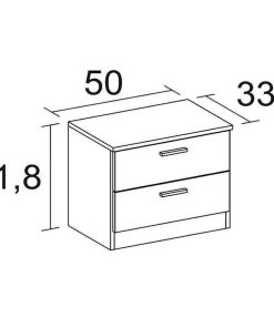 Dormitorio Easy Mobel | Pack Ahorro: Dormitorio Couple + Canape Abatible + Colchon Basic Blanco