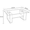 Mesas Y Sillas Easy Mobel Mesas De Centro O Auxiliares | Mesa De Centro Xs De Cristal Templado Y Madera Cambria