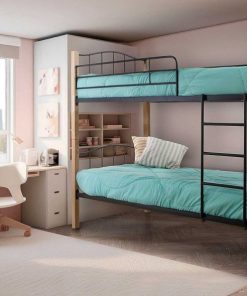 Dormitorio Easy Mobel | Litera Doble Cama 90Cm Madera Y Metal