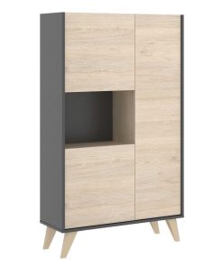 Sal N Y Comedor Easy Mobel | Mueble Auxiliar De Salon O Comedor Ness Cg Cambria Y Grafito