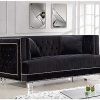 Sof S Easy Mobel | Conjunto De Sofas Inok 3+2 Plazas. Estilo Chester Negro En Terciopelo