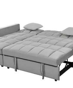 Sof S Easy Mobel | Sofa Cama Chaise Longue Kris 210Cm Gris En Terciopelo