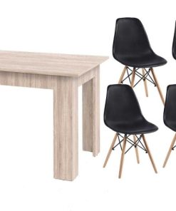 Mesas Y Sillas Easy Mobel | Pack Mesa De Comedor O Cocina Fija + 6 Sillas Estilo Nordico