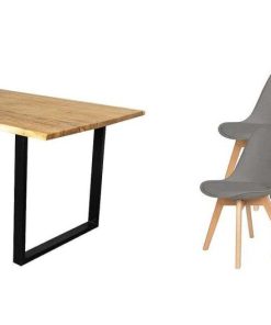 Mesas Y Sillas Easy Mobel Mesas De Comedor, Comedor O Cocina | Pack Mesa De Comedor O Cocina Madera Maciza 160Cm + Sillas Nordic