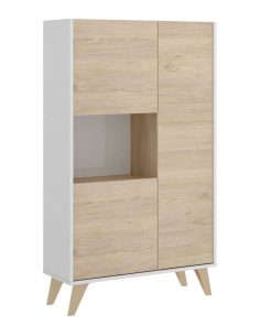 Sal N Y Comedor Easy Mobel | Mueble Auxiliar De Salon O Comedor Ness Bc Blanco Y Cambria