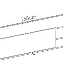 Sal N Y Comedor Easy Mobel | Mueble Bajo Tv Ness Bc 1 Puerta Blanco Y Cambria