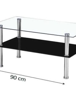 Mesas Y Sillas Easy Mobel Mesas De Centro O Auxiliares | Mesa De Centro De Cristal Templado 2 Niveles