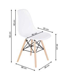 Packs Easy Mobel | Pack Muebles De Salon Nordico - Conjunto De Salon + Mesa Cuadrada + Sillas Blanco Y Cambria