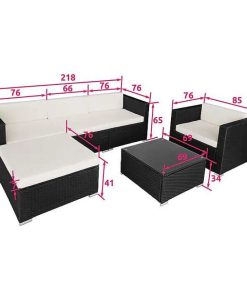 Muebles De Jard N Easy Mobel | Sofa Chaise Longue + Sillon + Mesa De Ratan Pe. Muebles De Jardin Y Terraza Marron