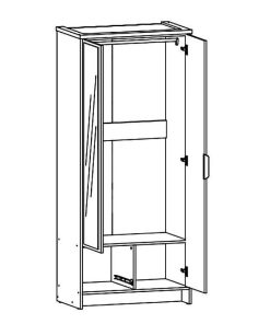 Dormitorio Easy Mobel | Armario De Dormitorio Con Espejo Dn 2 Puertas Blanco