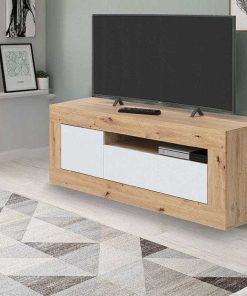 Sal N Y Comedor Easy Mobel | Mueble Tv 2 Puertas Baltik Blanco Y Roble