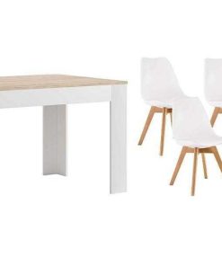 Mesas Y Sillas Easy Mobel | Pack Mesa Extensible De Comedor O Cocina + 6 Sillas Nordic