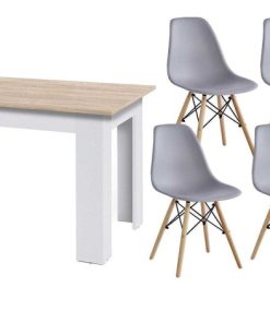 Mesas Y Sillas Easy Mobel | Pack Mesa De Comedor O Cocina Fija + 6 Sillas Estilo Nordico