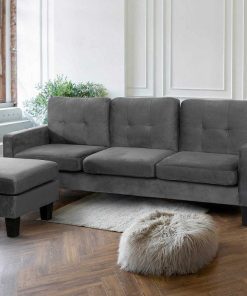 Sof S Easy Mobel | Sofa + Puff Convertible En Chaise Longue Vika