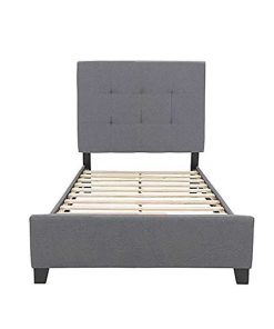 Dormitorio Easy Mobel | Cama Juvenil Individual Con Somier Emily 90Cm Gris