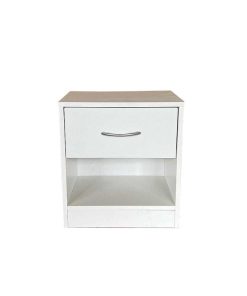 Dormitorio Easy Mobel | Mesita De Noche Pep 1 Cajon Blanco