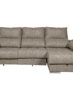 Sof S Easy Mobel | Sofa Cama Chaise Longue 275Cm. Reclinable, Con Arcon +2 Pufs