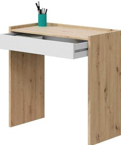 Sal N Y Comedor Easy Mobel | Mesa De Escritorio Con Cajon Noa Blanco Y Roble