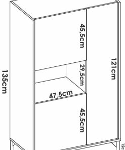 Sal N Y Comedor Easy Mobel | Mueble Auxiliar De Salon O Comedor Ness Roble