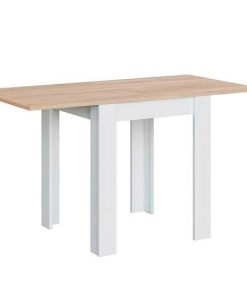 Mesas Y Sillas Easy Mobel Mesas De Comedor, Comedor O Cocina | Mesa Auxiliar Extensible Feroe 134Cm. Comedor O Cocina Blanco Y Cambria