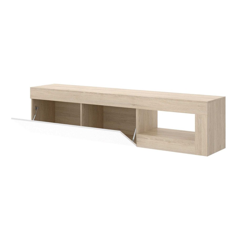 Sal N Y Comedor Easy Mobel | Mueble Bajo Tv Lebo Blanco Y Cambria