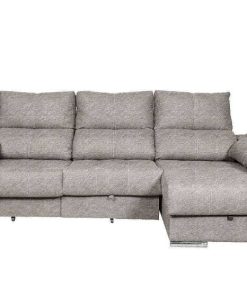 Sof S Easy Mobel | Sofa Cama Chaise Longue 275Cm. Reclinable, Con Arcon +2 Pufs