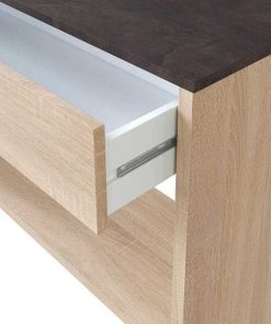 Sal N Y Comedor Easy Mobel | Mueble Recibidor Consola Oxys + Espejo Y Cajon Roble Y Wengue