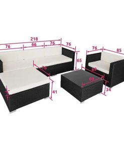 Muebles De Jard N Easy Mobel | Sofa Chaise Longue + Sillon + Mesa. Muebles De Jardin Y Terraza De Ratan Pe Gris