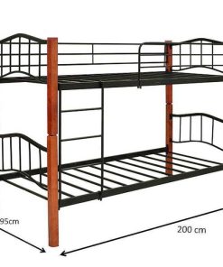 Dormitorio Easy Mobel | Oferta: Litera Doble Cama 90Cm De Madera Y Metal+ 2 Colchones