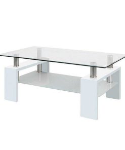 Mesas Y Sillas Easy Mobel Mesas De Centro O Auxiliares | Mesa De Centro De Cristal Templado Missouri Blanco