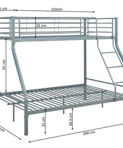 Dormitorio Easy Mobel | Litera De Matrimonio Metalica As121