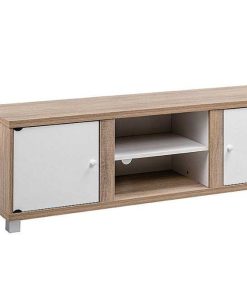 Sal N Y Comedor Easy Mobel | Mueble Tv Dela Cabinet 2 Puertas Blanco Y Cambria