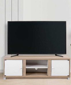 Sal N Y Comedor Easy Mobel | Mueble Tv Dela Cabinet 2 Puertas Blanco Y Cambria