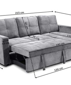 Sof S Easy Mobel | Sofa Cama Chaise Longue Pau 215Cm