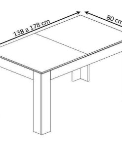 Packs Easy Mobel | Pack Mesa De Comedor Extensible + 4 Sillas + Aparador Joana 2 Puertas Y 4 Cajones