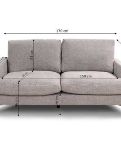 Sof S Easy Mobel | Sofa 3 Plazas Moretti 170Cm Gris