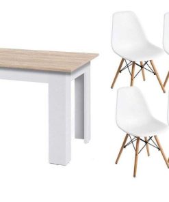 Mesas Y Sillas Easy Mobel | Pack Mesa De Comedor O Cocina Fija + 6 Sillas Estilo Nordico