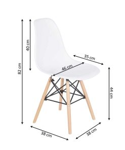 Mesas Y Sillas Easy Mobel | Pack Mesa De Comedor O Cocina Fija + 6 Sillas Estilo Nordico