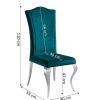 Mesas Y Sillas Easy Mobel Sillas De Sal N, Comedor O Cocina | Silla De Comedor En Terciopelo Princesa Verde En Terciopelo