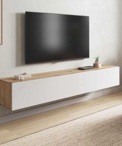 Sal N Y Comedor Easy Mobel | Mueble Tv Kaway 2 Puertas Blanco Y Roble