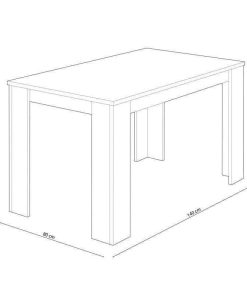 Mesas Y Sillas Easy Mobel | Pack Mesa Fija De Comedor O Cocina + 6 Sillas Nordic