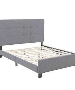 Dormitorio Easy Mobel | Cama De Matrimonio Con Somier Emily 150Cm Gris