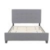 Dormitorio Easy Mobel | Cama De Matrimonio Con Somier Emily 150Cm Gris