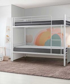 Dormitorio Easy Mobel | Oferta: Litera Metalica Doble Cama 90Cm + 2 Colchones